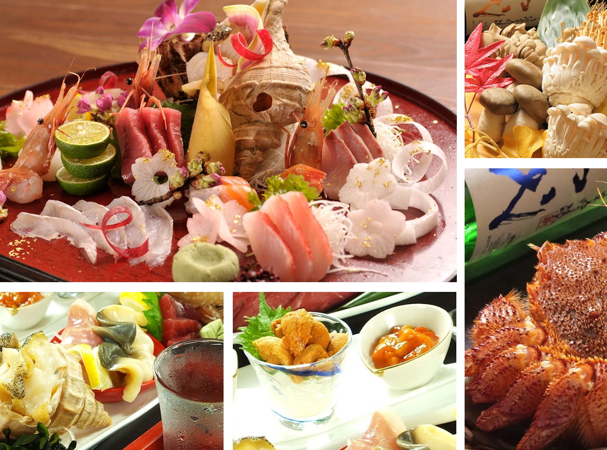 海の幸と旬の料理