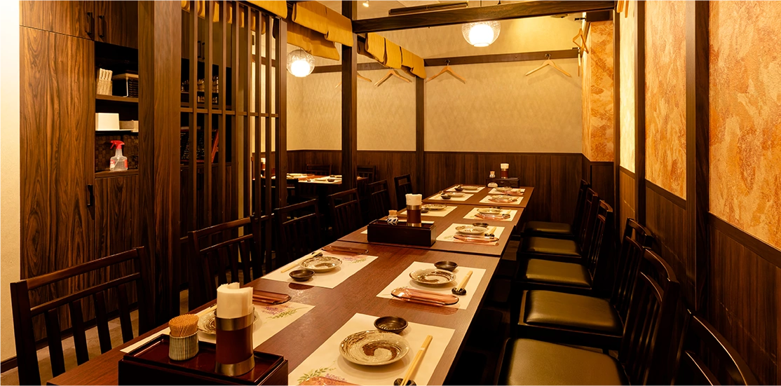 半個室テーブル席