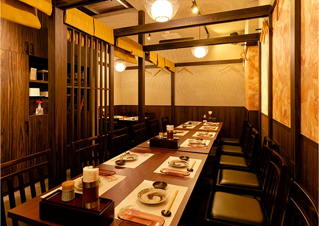 半個室テーブル席